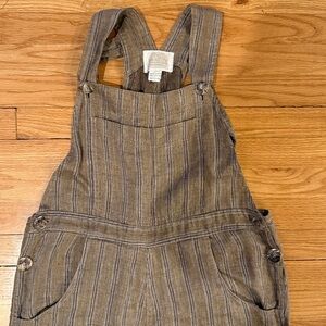 Striped Brown Overalls